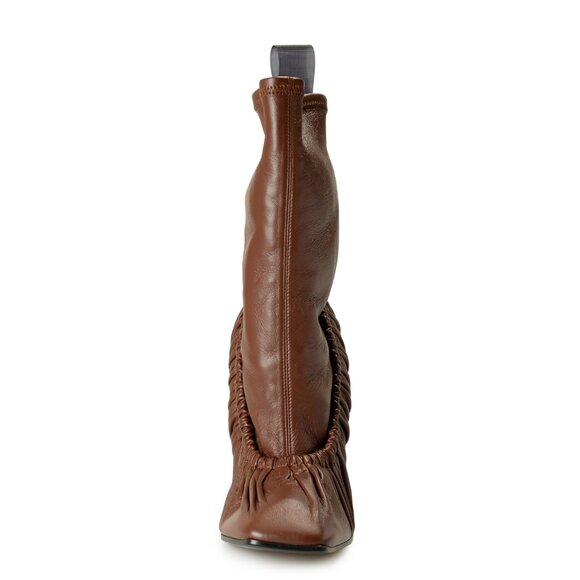 Scuderia Ferrari Women's Chocolate Brown Leather Heeled Booties Shoes US 6 IT 36 - Picture 5 of 8